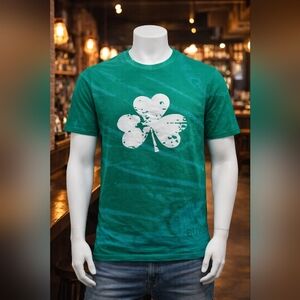Men's S/M - St. Patrick's Day T-shirt | BUKS Shamrock Top short sleeve top